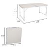 US Stock Home Use Aluminum Alloy Portable Folding Table White Outdoor Picnic Camping Dining Party Indoor RT