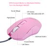 Pink Optical Mouse Sailor Yoon Gaming Computer Wired Mause Mute Pretty Backlit Colorful Mice 3200DPI For Girl Women Gift PC Game