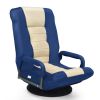 360-Degree Swivel Gaming Floor Chair with Foldable Adjustable Backrest