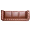 84.65" Rolled Arm Chesterfield 3 Seater Sofa.