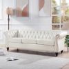 84.65" Rolled Arm Chesterfield 3 Seater Sofa.