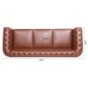 84.65" Rolled Arm Chesterfield 3 Seater Sofa.