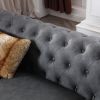 Classic Chesterfield Sofa Brown Faux Leather