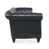 84.65" Rolled Arm Chesterfield 3 Seater Sofa.