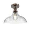 12" Semi-Flush Mount Ceiling Light, Satin Nickel