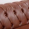 84.65" Rolled Arm Chesterfield 3 Seater Sofa.