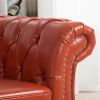 84.65" Rolled Arm Chesterfield 3 Seater Sofa.