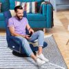 360-Degree Swivel Gaming Floor Chair with Foldable Adjustable Backrest