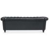 84.65" Rolled Arm Chesterfield 3 Seater Sofa.