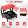 Mobile Cushioned Seat Mechanic Stool