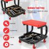 Mobile Cushioned Seat Mechanic Stool