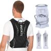 Sport Hydration Vest Running Backpack with 15oz 50oz Water Bladder Adjustable Strap Storage Bag for Trail Running Marathon Race Hiking