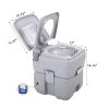 5.3 Gallon 20L Flush Outdoor Indoor Travel Camping Portable Toilet for Car;  Boat;  Caravan;  Campsite;  Hospital