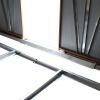 9.1' x 10.5' Galvanized Steel Storage Shed Sliding Door Tool Shack with 4 Vents & Metal Floor