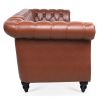 84.65" Rolled Arm Chesterfield 3 Seater Sofa.