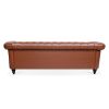 84.65" Rolled Arm Chesterfield 3 Seater Sofa.