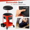 Mobile Cushioned Seat Mechanic Stool